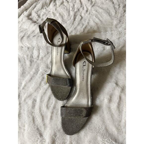CL Chinese Laundry Jody Heel Ankle Strappy Size 8.5m Gold Metallic Wedding - Picture 3 of 14